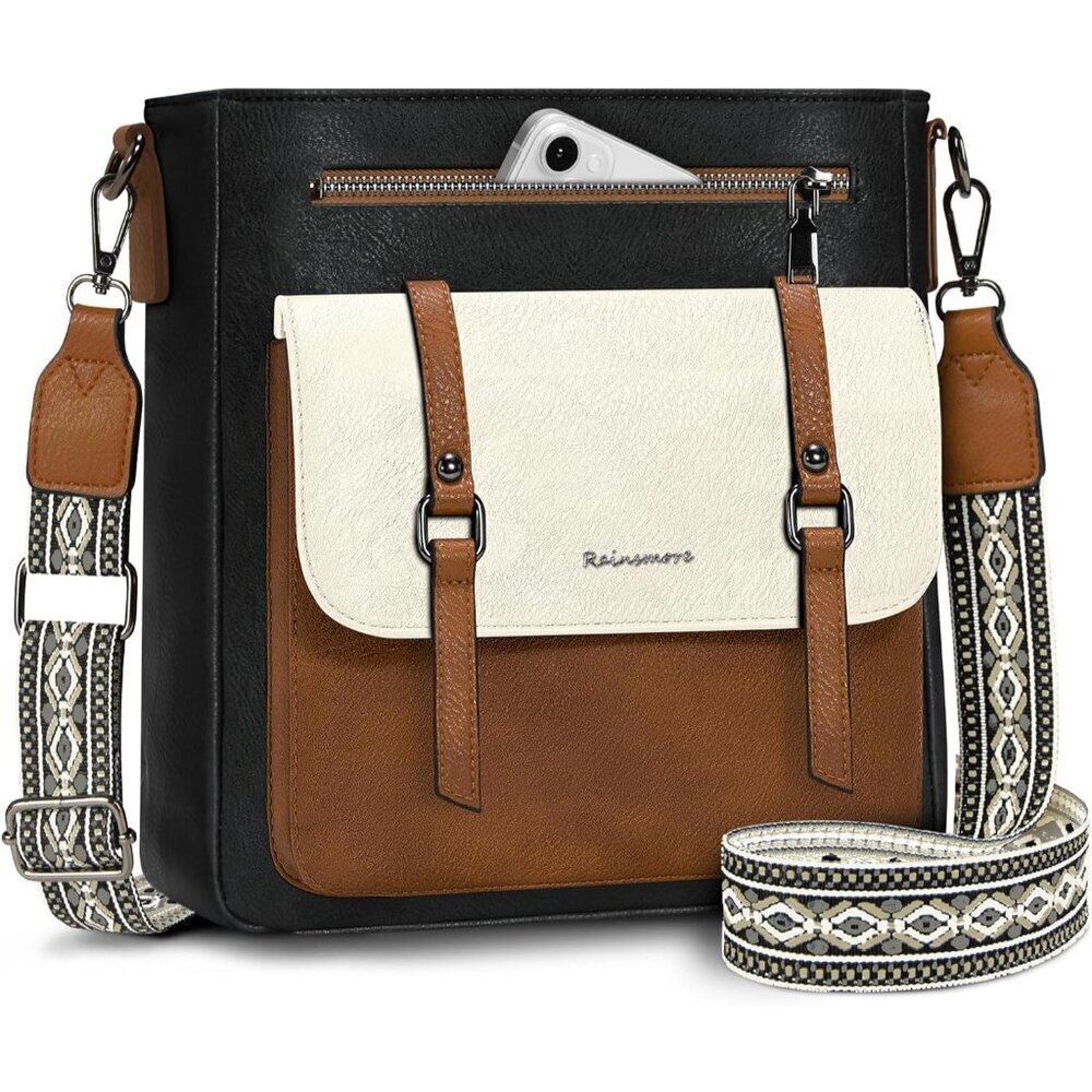 Women’s Black Brown Beige Waterproof Crossbody Shoulder Leather bags